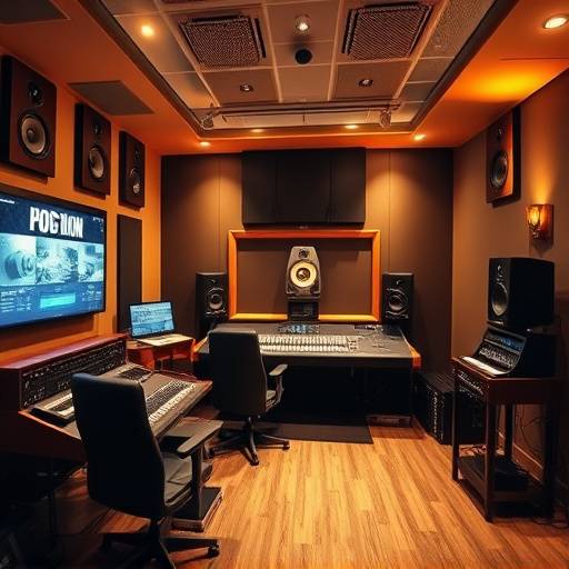 Interno della control room dello studio Suono d'Arte
