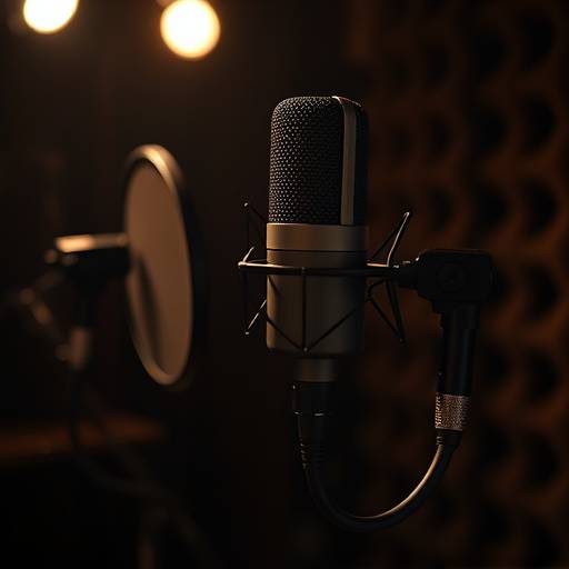 Microfono professionale in uno studio di registrazione
