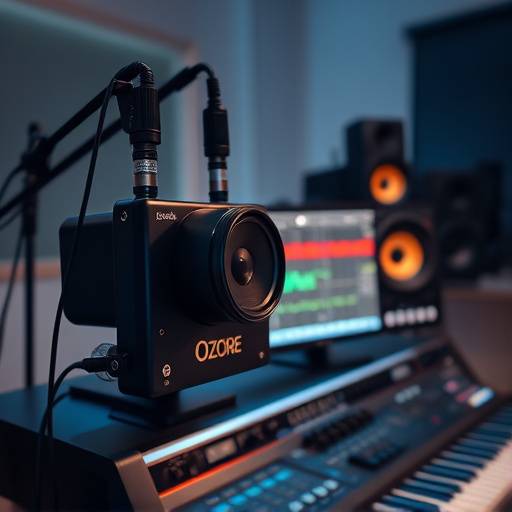 Software di mastering audio Izotope Ozone su un monitor